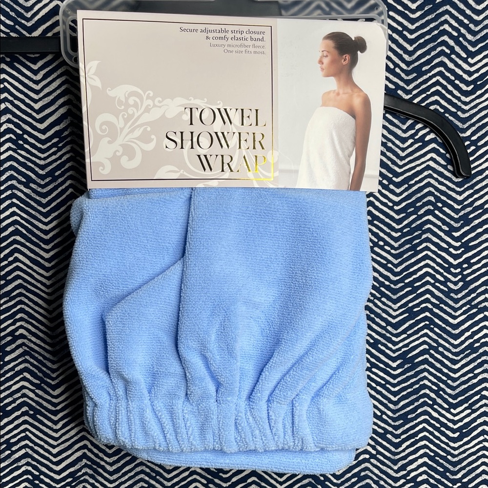 Blue Microfiber Towel Wrap Unisex